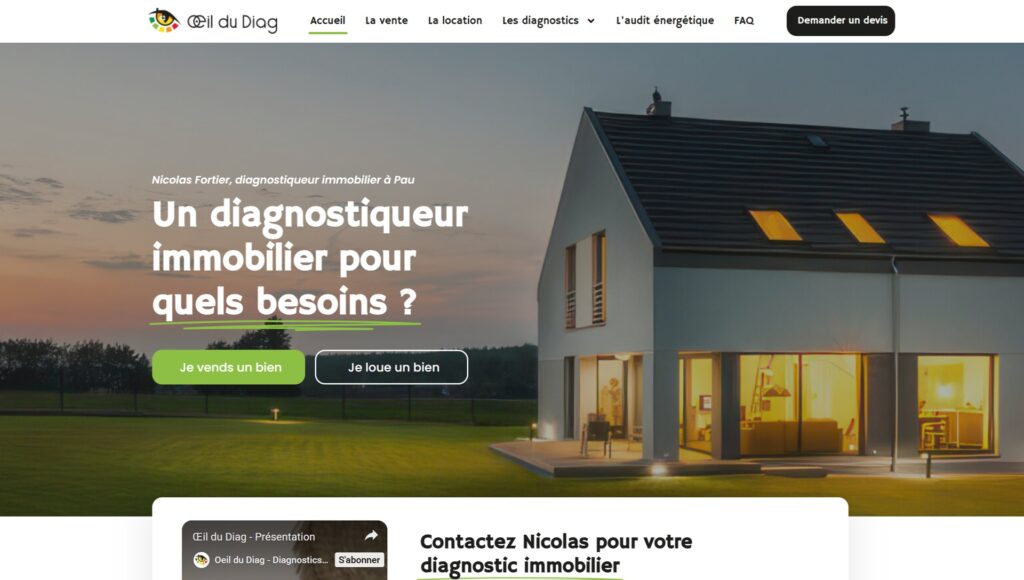 Visuel création sites web à Pau